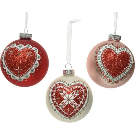 Sfera decorazione cuore colori assortiti (1/2)