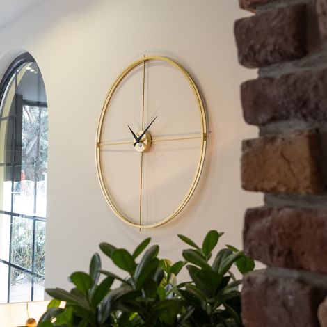 Orologio da parete in metallo, orologio decorativo, stile industriale Clock Gold (1/3)