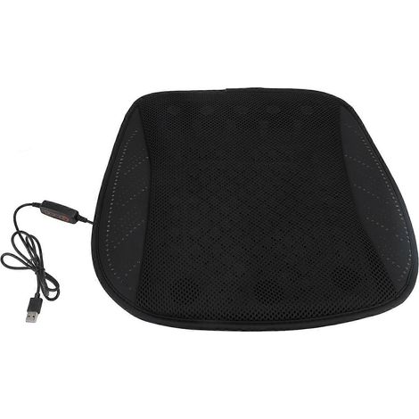 Belüftetes USB-Kissen mit 5 Ventilatoren, 3 Geschwindigkeitsstufen, Autositzkühlung, für Zuhause und unterwegs, atmungsaktiv und komfortabel (1/5)