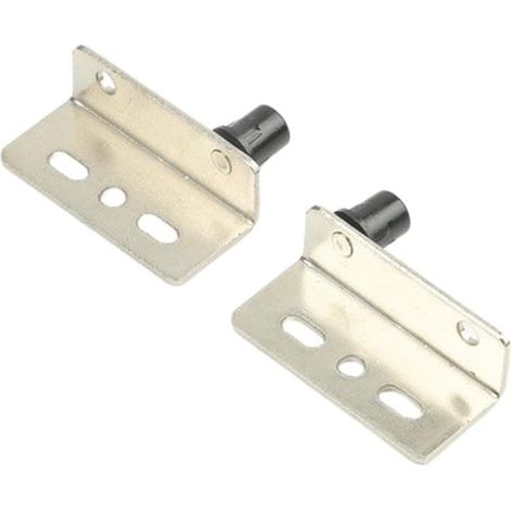 Set of 2 silver-plated concealed stem swivel hinges with bushing for wooden cabinets and wardrobes – Iron 40 x 18 mm (1/5)