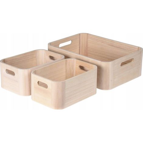 Scatole contenitore home-styling-collection legno paulownia 36x26 cm