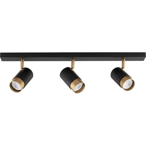 [NEUWERTIG] B-Ware Nova Luce Deckenleuchte Strahler Lampe Pogno Gu10 Led 3 Fach Schwarz Dimmbar