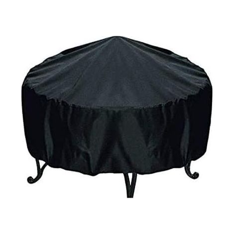 Lntyq Noir Rond Foyer Coque protégé Contre la poussière étanche d'extérieur Jardin terrasse Housse de Protection avec Cordon de Serrage pour réchaud(8636cm) (1/5)