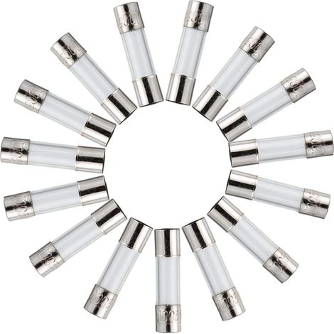 Assortiment de fusibles en verre à fusion rapide, 24 valeurs, 360 pièces, 250 V, 5 x 20 mm, 6 x 30 mm, 0,25, 0,5, 1, 2, 3, 4, 5, 6, 7, 8, 10, 12, 15, 20 A, emballés dans une boîte en plastique transpa (1/3)