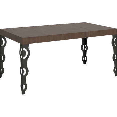 Tavolo Allungabile 120/380x90 cm Karamay Premium Noce Gambe Antracite