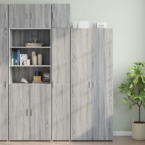 Meuble de Rangement Mural 30x42,5x40 cm - Étagère Murale en Bois d'Ingénierie Couleur Gris Sonoma pour Salon, Cuisine ou Salle de Bain (1/5)