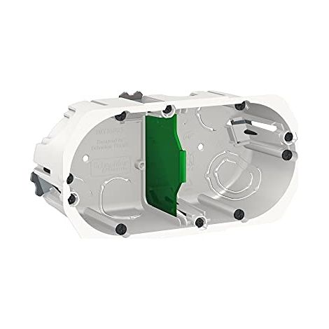 Schneider Electric – Boîte d'encastrement mural Ø 67mm – Profondeur 40mm – 2 postes entraxe 71mm – Installation facile pour espaces restreints - IMT35924 (1/4)