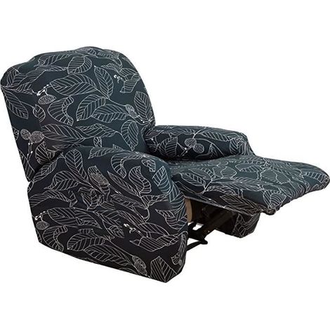 Housse De Fauteuil Relax Extensible,WOVTE Imprimé Housse Fauteuil Relax 4 Pièces Fauteuil Relax Housse Extensible - (1/4)