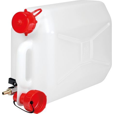 Tanica in polietilene con rubinetto in metallo - 10 L - Orizzontale (1/3)