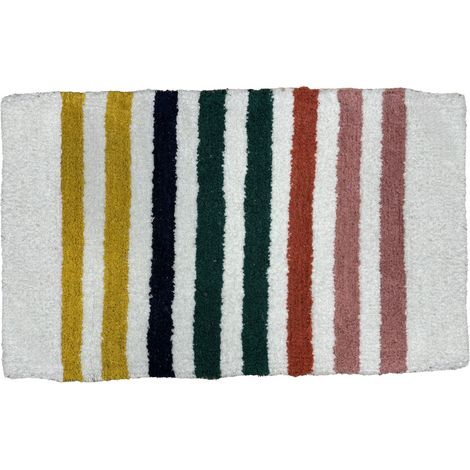 Tapis enfant doux à rayures 50x80cm (1/3)