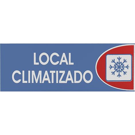 Señal Adhesiva Local Climatizado, Plástico 6x18 cm, GIBALTO