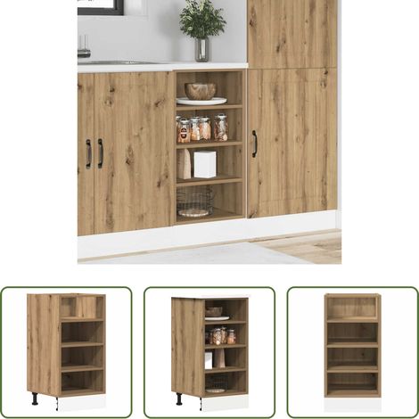 Holzwerkstoff - Unterschrank Riga Artisan-Eiche 40x44,5x81,5 cm Holzwerkstoff (1/5)