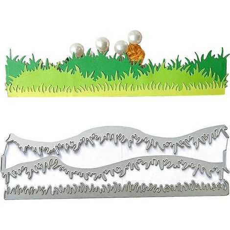 Matrices de découpe en métal, cadre en herbe, pochoir de gaufrage, matrices de découpe pour la création de cartes et le scrapbooking (1/3)