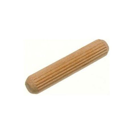 One Stop DIY Lot de 100 chevilles en bois dur cannelées M6 x 40 mm
