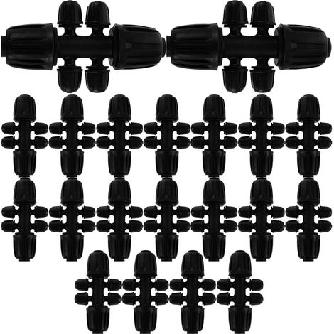 24 teiliges Tropfbewässerungs Fittings Reduzier T Stücke mit