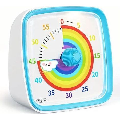 Minuteur visuel 60 minutes avec veilleuse, idéal pour cuisine, enfants, bureau et apprentissage (1/2)