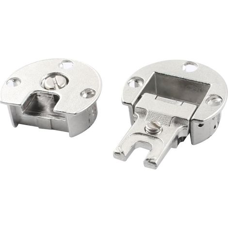 Hardware Tool Runde Silberfarbe Metall rechtwinklig verborgenes Schrankscharnier für Möbeltür (1/3)