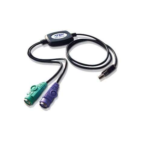 Aten UC10KM-AT PS/2-Kabel 0,9 m 2x 6-polig Mini-DIN USB A Schwarz (1/2)