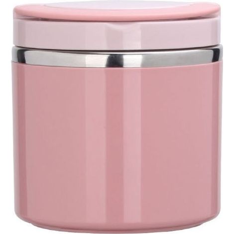 Scatola di pranzo con coperchio - Box isolato pranzo al sacco - Scatola di pranzo, la scuola - in Acciaio inox - Rosa (1/5)