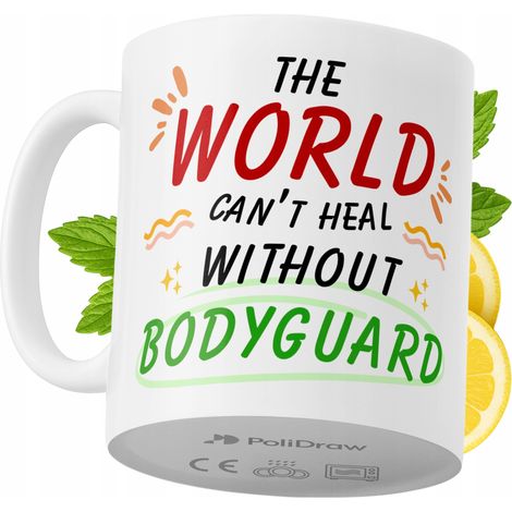 Taza divertida para guardaespaldas, taza de café o té con diseño gráfico y texto humorístico. Taza ideal para cumpleaños, santos, días festivos. Taza premium para ocasiones especiales en casa, la ofic (1/5)