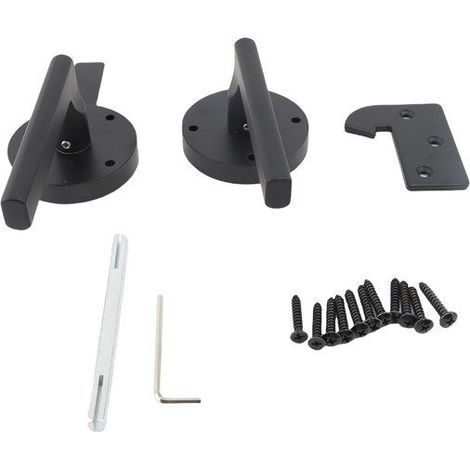 Loquet de porte Double face, robuste, en acier au carbone, loquet de porte battante, clôture en bois (1/4)