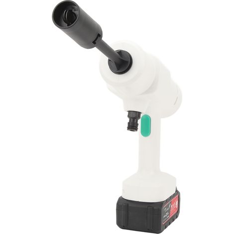 Nettoyeur Haute Pression Sans Fil 2,4 GPM Portable Polyvalent avec Batterie 12000mAh, Prise UE 100-240V, Blanc pour Voiture et Jardin (1/5)