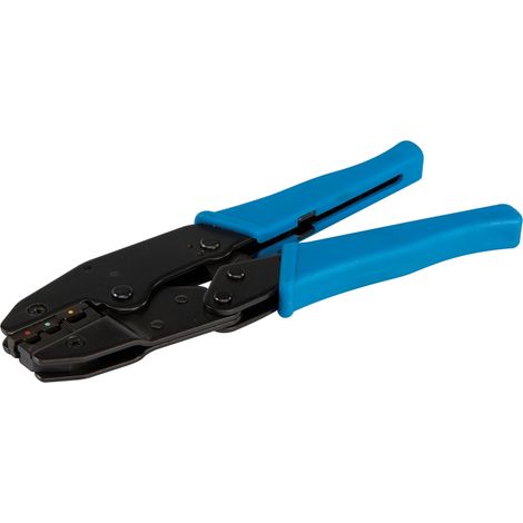Silverline – Pince à sertir cosse 220 mm – Acier trempé – Mécanisme à cliquet pour connexions solides – Pour cosses isolées 1,5/2,5/6 mm² (1/6)