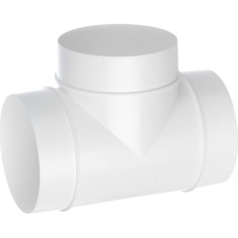 100mm T-Piece - Round Tube Connector - PVC Plastic (1/5)