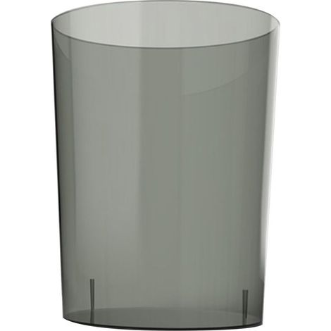 Eleganter, transparenter PET-Abfalleimer mit großem Fassungsvermögen (25 cm) für Küche, Büro, Bad – modern und langlebig. (1/5)