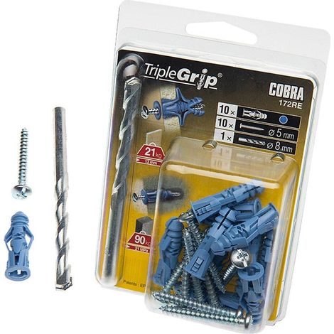Cobra ANCHOR DRYW TRIPLE cheville bleue 41 mm 10 pcs (1/2)