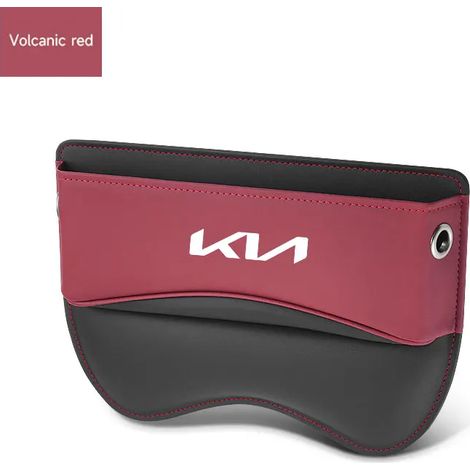 Poches de rangement pour l'espace entre les sièges de voiture (en cuir rouge) pour Kia Sportage, Picanto, Ceed, Rio, Cerato, Soul et Sorento (1/5)