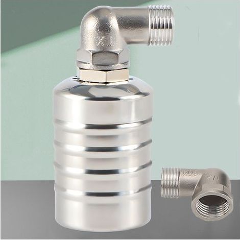 Régulateur de niveau de piscine,régulateur de niveau d'eau automatique pour réservoir d'eau,Vanne à flotteur entièrement automatique en acier inoxydable 304, mini robinet à boisseau sphérique à flotte (1/5)