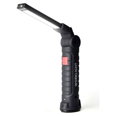 Grande lampe de poche LED magnétique USB, multifonctionnelle, forte lumière d'avertissement, lampe de travail pour la réparation automobile