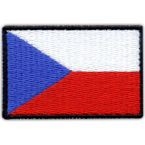 Aufnäher mit der Flagge der Tschechischen Republik – Magnetische Rückseite – Gestickter Aufnäher/Abzeichen/Emblem