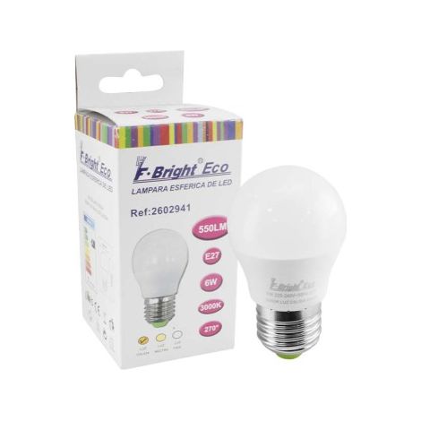 Ampoule sphérique mate E27 - 425 lumens - 5 W - 3 000 K, à piles (1/5)