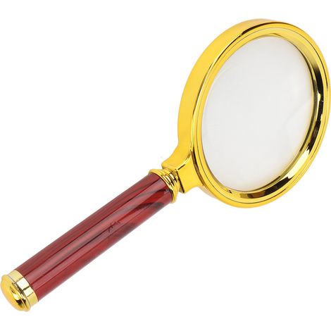 Loupe de poche 7X, légère, portable, prise en main confortable, finition électroplaquée, 70 mm, idéale pour les personnes âgées (1/5)