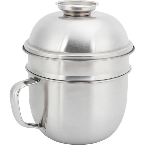 Bol repas rapide en acier inoxydable à double compartiment avec couvercle, boîte à lunch, bol pour soupe instantanée, bol pour nouilles instantanées. (1/5)