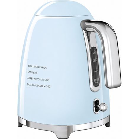 Bouilloire électrique rétro bleu ciel en acier inoxydable 2000W-2500W base 360° bleu ciel 35 × 42 × 25 cm 3 kg – Livraison gratuite