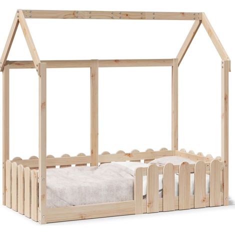 Maison Exclusive - Kinderbett Hausbett 70x140 cm Massivholz Kiefe