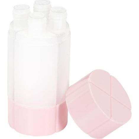 Lot de 4 Flacons de Transport "Travel" 60ml Rose (1/3)