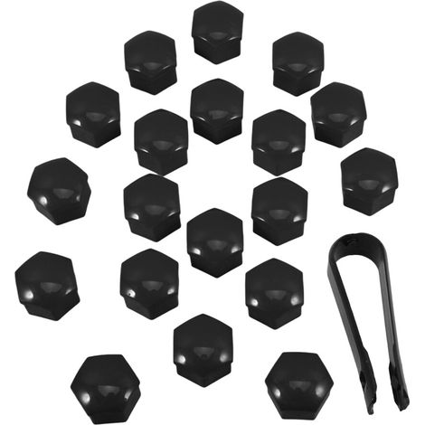 160Pièces Caps Centre Roue Auto PP Noir Style Durable Protection
