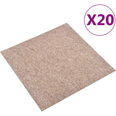Tapis 20 pcs Beige 50 x 50 cm 100% Polypropylène