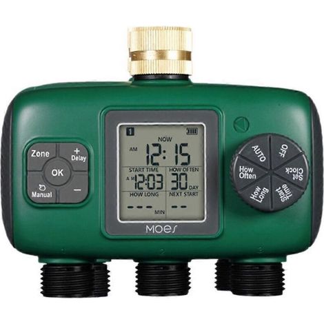 2025 3-Outlet Automatic Irrigation System with Independently Controlled Sprinkler - AquaForge (1/5)
