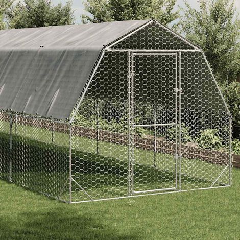 Maison Exclusive - Hühnerstall mit Dach 2,5x6x2,25 m Verzinkter S