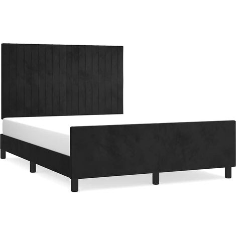 Maison Exclusive - Giroletto senza Materasso Nero 140x190 cm in Velluto (1/5)