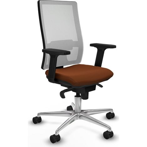 Sedia da ufficio piqueras y crespo Horna bianco rete pelle