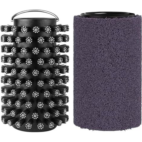le – Têtes de rechange pour brosse à barbecue - Lot de 2 tampons à récurer en fer forgé forgé inoxydable - Têtes de (1/5)