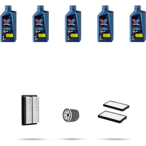 Kit tagliando 3 FILTRI e 5L OLIO compatibile con Hyundai Santa FE I 2.4 16v 107kw dal 2000 (1/5)