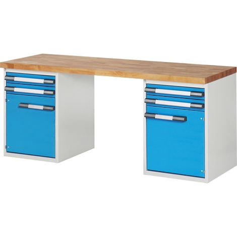 eurokraft pro, Établi, système modulaire Série 7000, 4 tiroirs