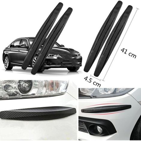 4PCS Protections Flexibles pour Pare-Chocs Avant et Arrière Protection Contre Les Rayures, Bande de Protecteur de Pare-chocs Universel Autocollant Protection pour Pare-Chocs de Voiture (Noir) - (1/3)